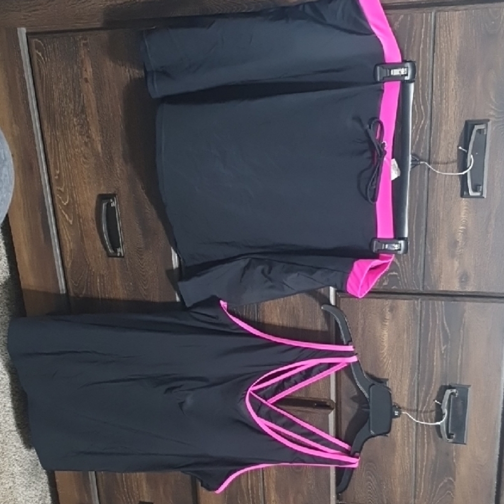Athletic Works Black and Pink Women's Swim Set
